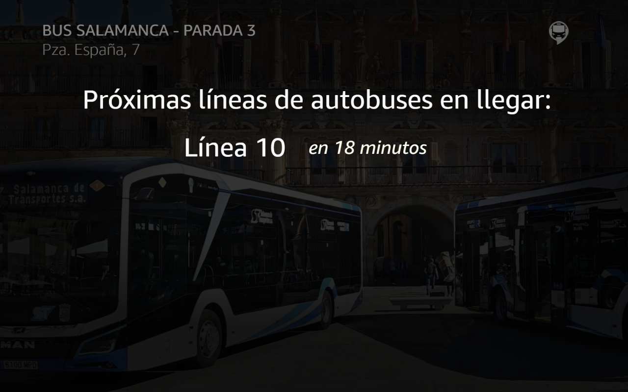 Upcoming bus lines